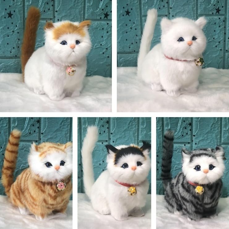 Amazon.co.jp: Homilius 猫 ぬいぐるみ 6種類 リアル 鳴く 車内 置物